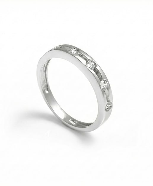 Imagen 0 de Anillo plata diamante 0,15 ct