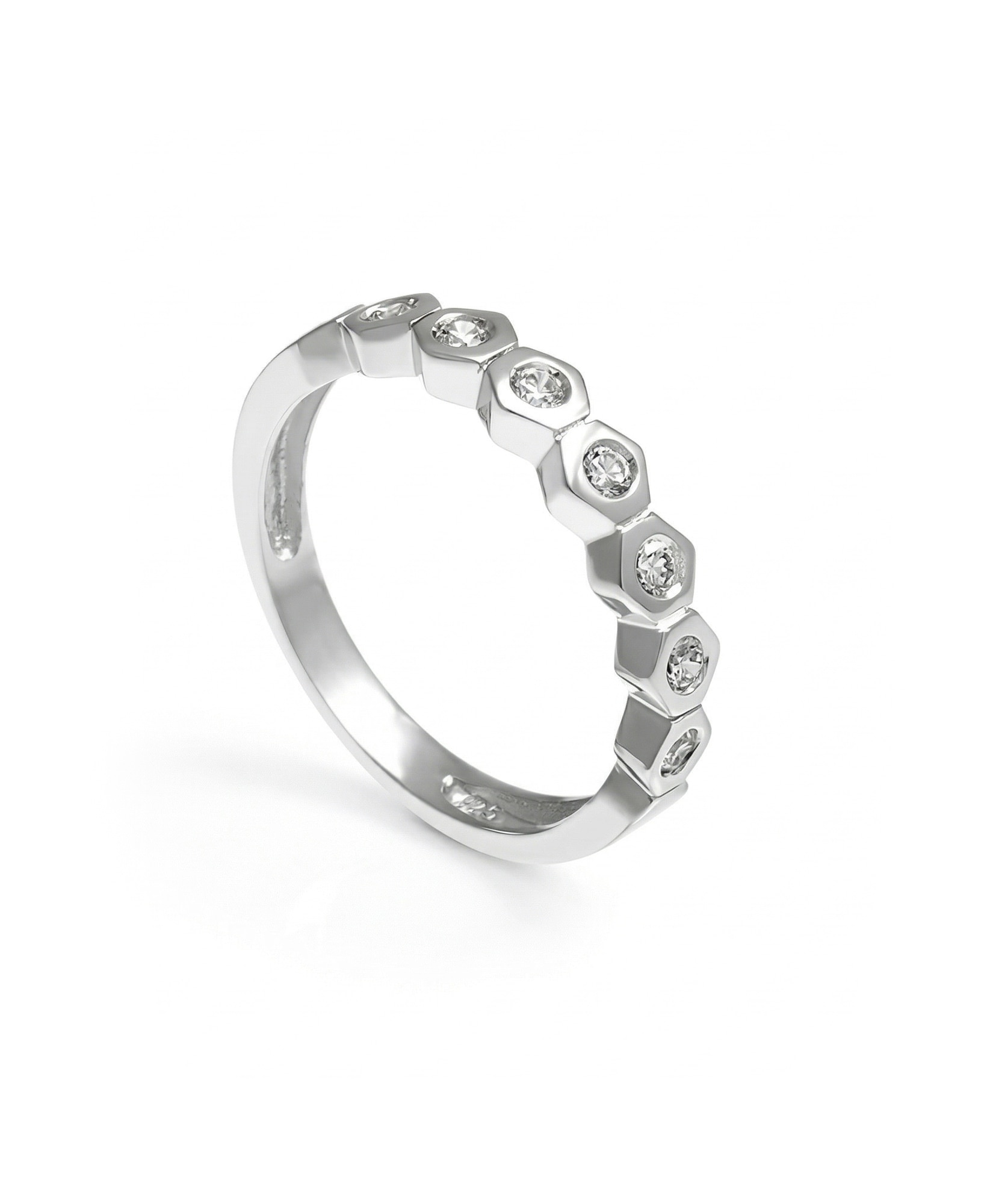 Imagen 0 de Anillo plata diamante 0,18 ct
