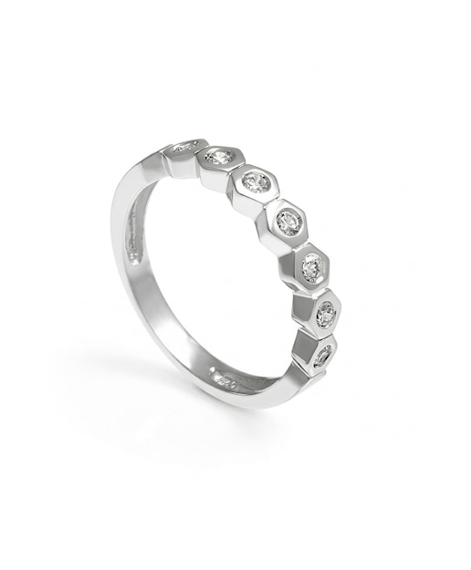 Imagen 0 de Anillo plata diamante 0,18 ct