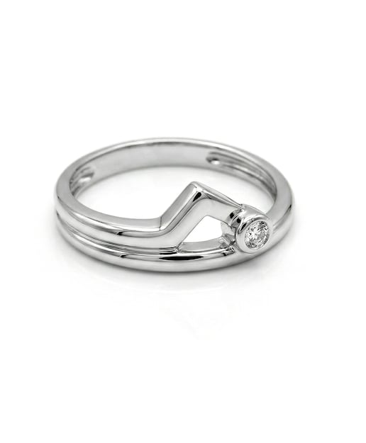 Imagen 0 de Anillo plata diamante 0,03 ct