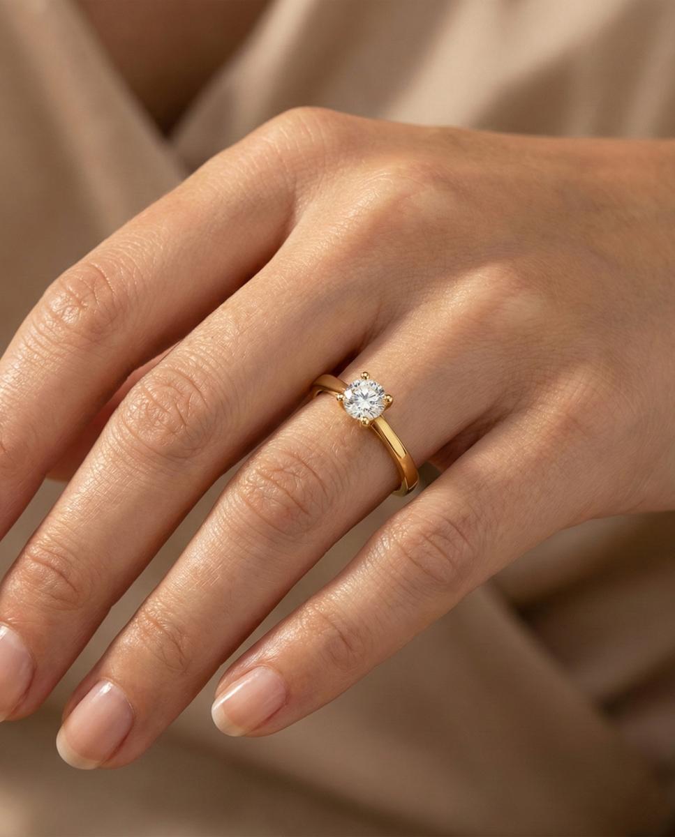 Imagen 0 de Anillo oro diamante 0,50 ct