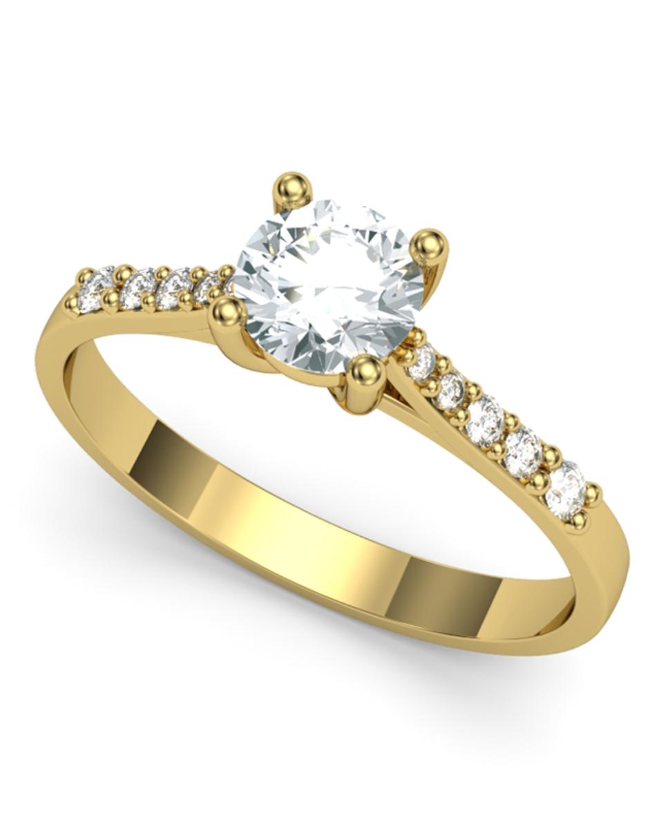 Imagen 0 de Anillo oro diamantes 0,64 ct