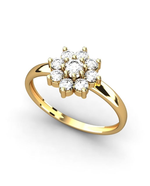 Imagen 0 de Anillo oro topacios blancos