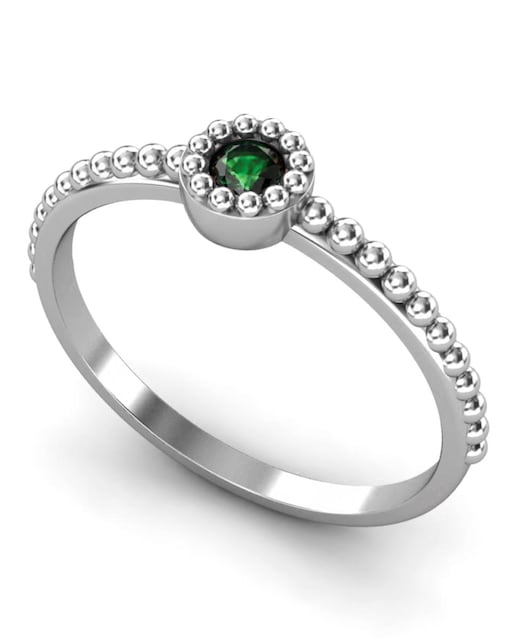 Imagen 0 de Anillo oro esmeralda