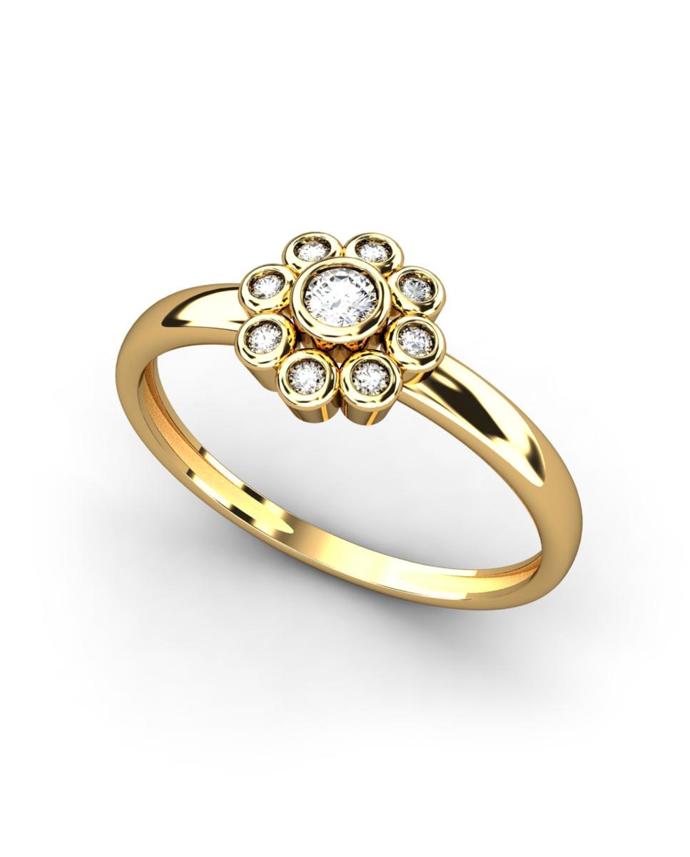 Imagen 0 de Anillo oro diamante 0,16 ct