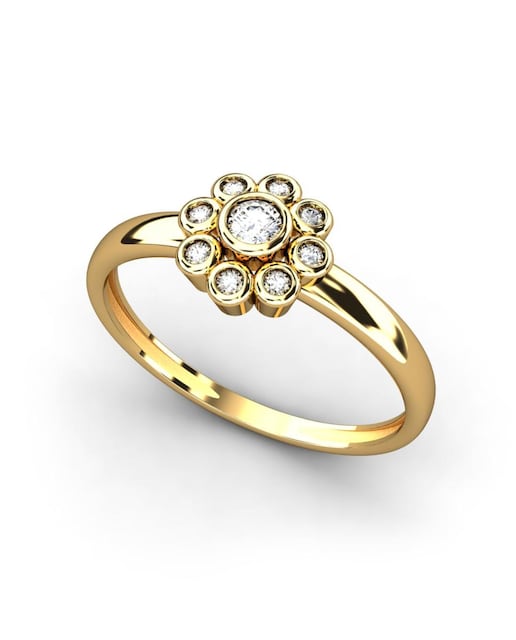 Imagen 0 de Anillo oro diamante 0,16 ct