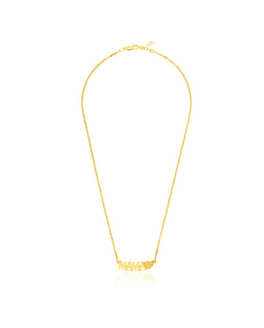 Imagen 0 de Collar de Plata de Ley 925 con inserción de colgante MAMA+ Circonita