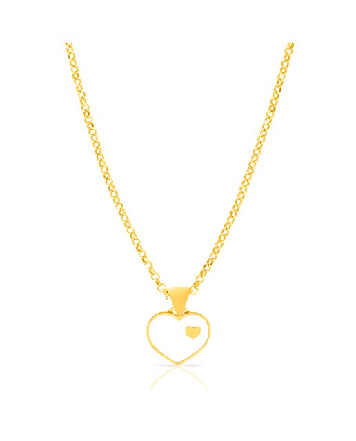 Imagen 0 de Cadena de Plata de Ley 925 con colgante en forma de corazón