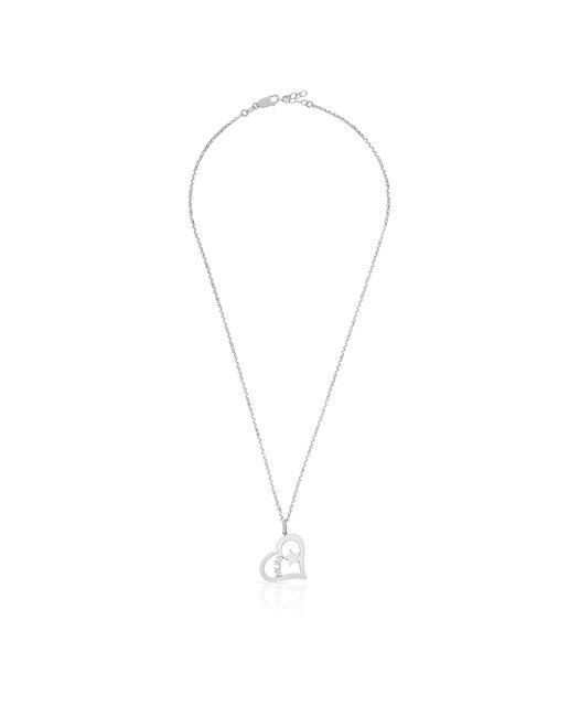 Imagen 0 de Collar de Plata de Ley 925 con colgante en forma de corazón e inscripción MUM