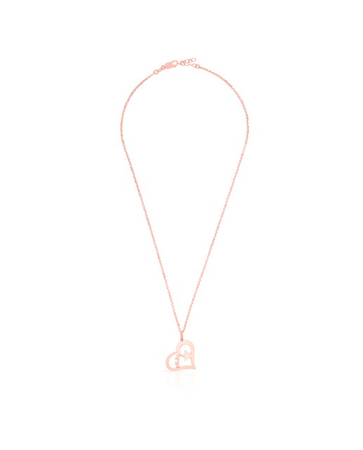 Imagen 0 de Collar de Plata de Ley 925 con colgante en forma de corazón e inscripción MUM