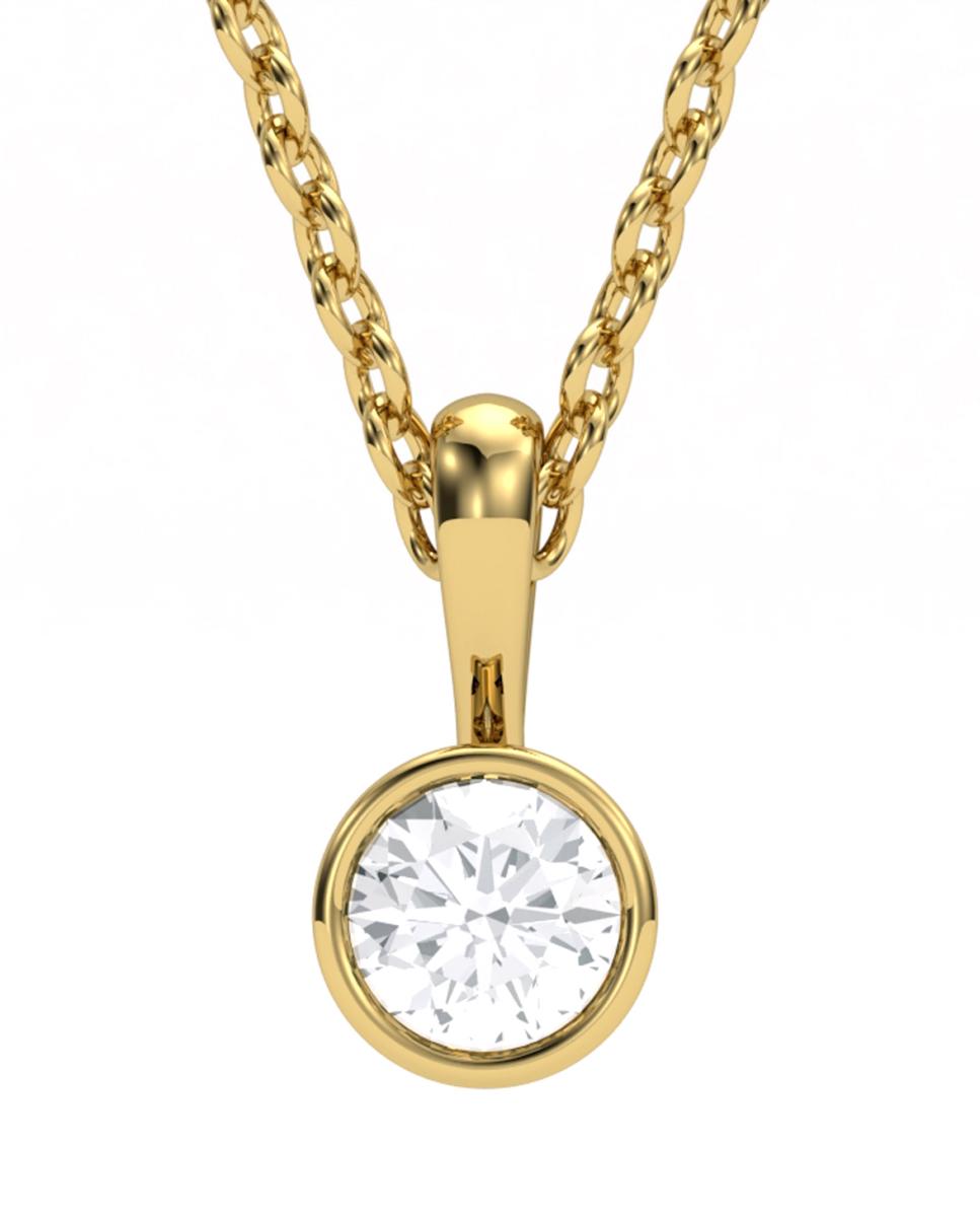 Imagen 0 de Colgante oro diamante 0,35 ct