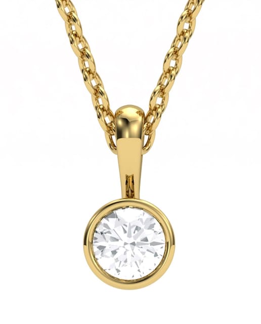 Imagen 0 de Colgante oro diamante 0,35 ct