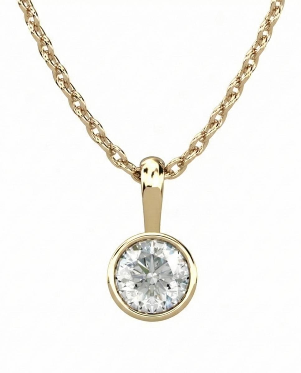Imagen 0 de Colgante oro diamante 0,50 ct