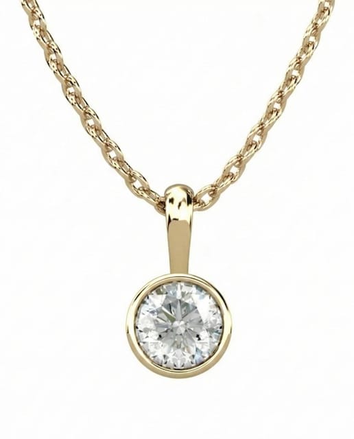 Imagen 0 de Colgante oro diamante 0,50 ct