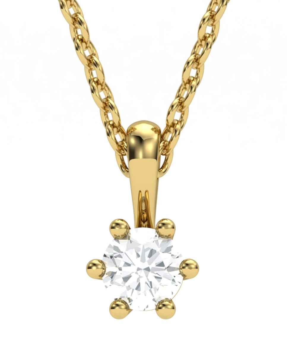 Imagen 0 de Colgante oro diamante 0,35 ct