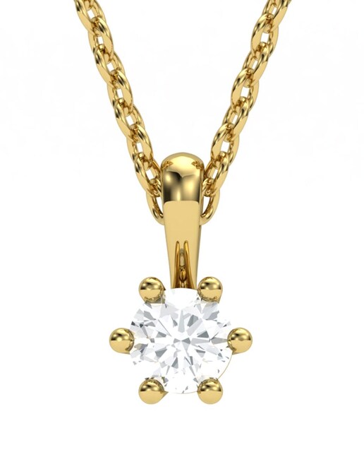 Imagen 0 de Colgante oro diamante 0,35 ct