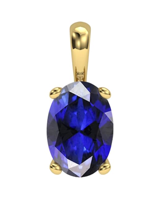 Imagen 0 de Colgante oro zafiro 1,00ct 8x6