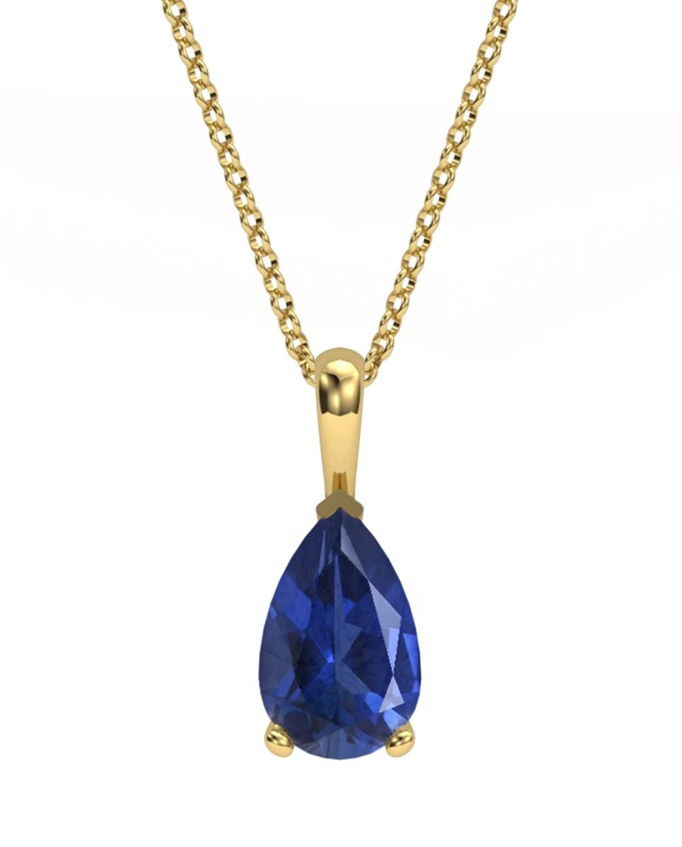 Imagen 0 de Colgante oro zafiro 1,8 ct 9x6