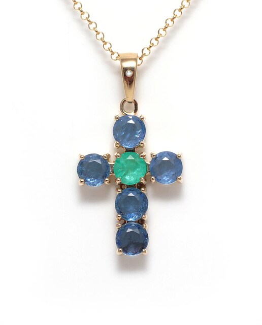 Imagen 0 de Colg cruz oro diamante 0,01ct