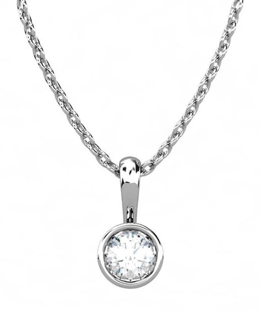 Imagen 0 de Colgante oro diamante 0,25 ct