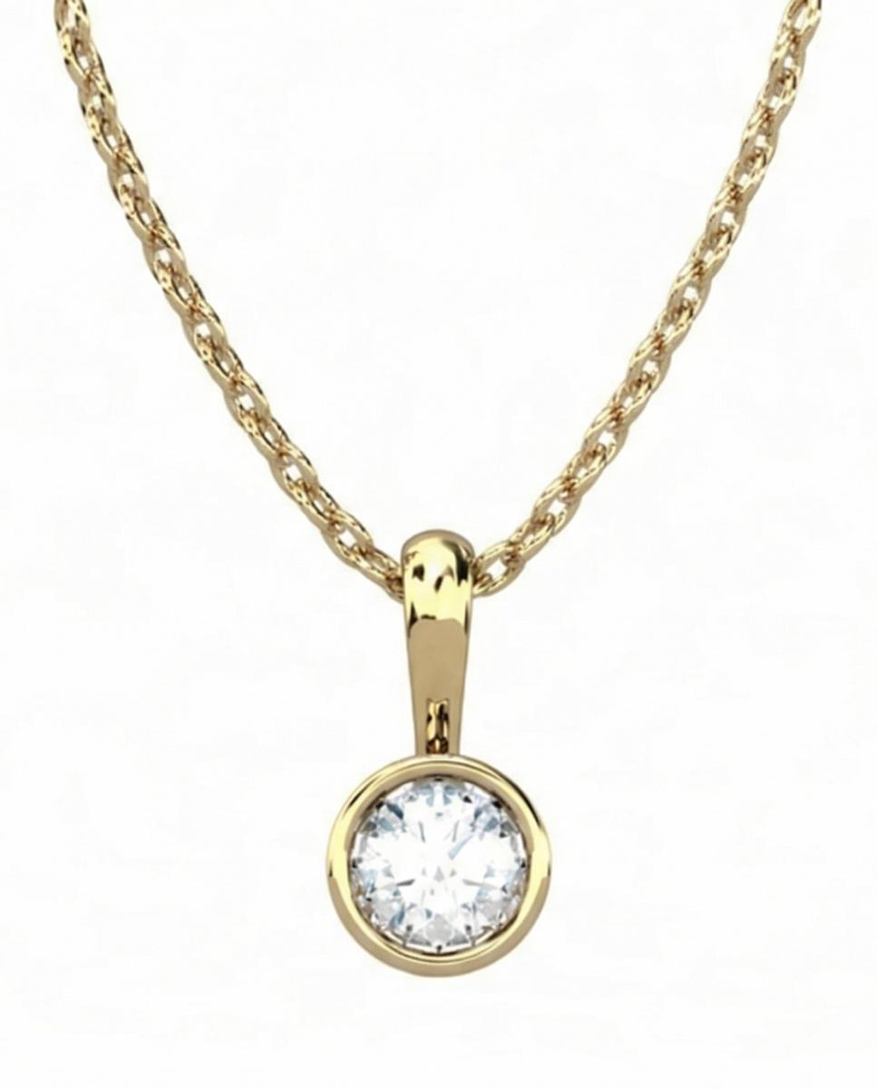 Imagen 0 de Colgante oro diamante 0,25 ct
