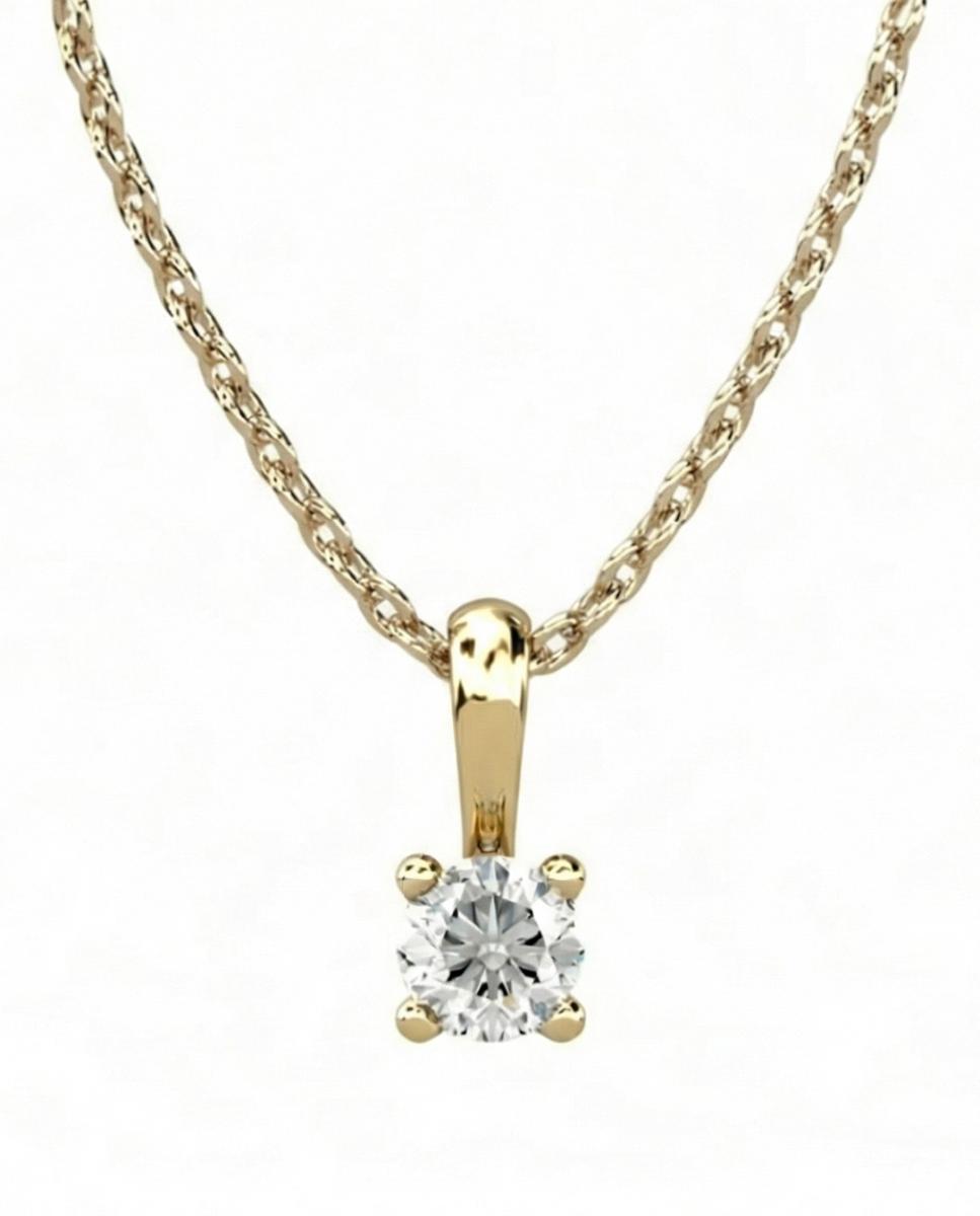 Imagen 0 de Colgante oro diamante 0,25 ct