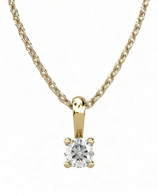 Imagen 0 de Colgante oro diamante 0,25 ct