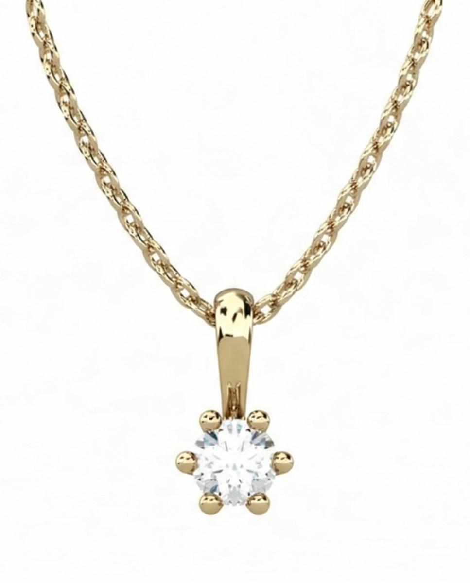 Imagen 0 de Colgante oro diamante 0,25 ct