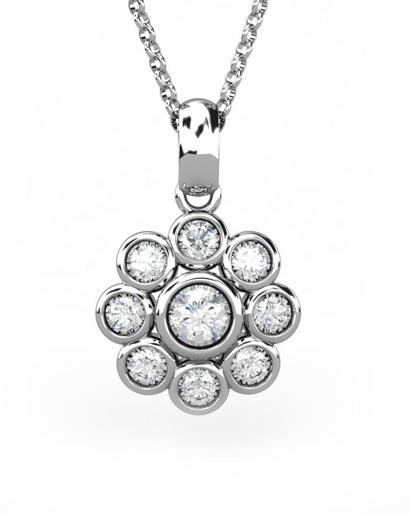Imagen 0 de Colgante oro diamante 0,36ct