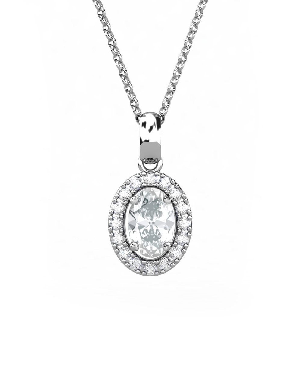 Imagen 0 de Colgante oro diamante 0,60 ct