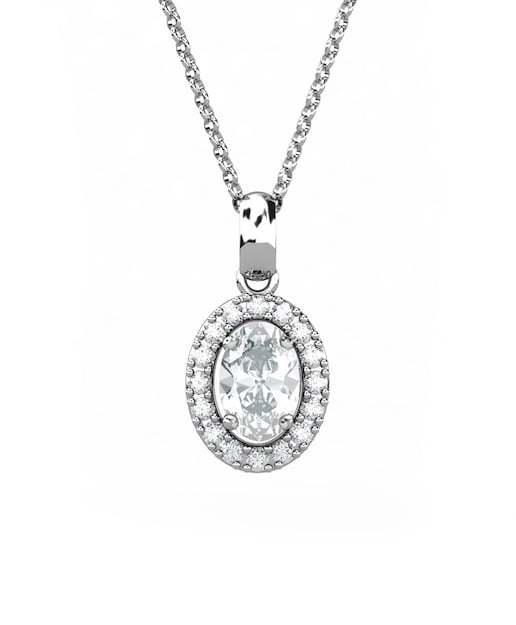 Imagen 0 de Colgante oro diamante 0,60 ct