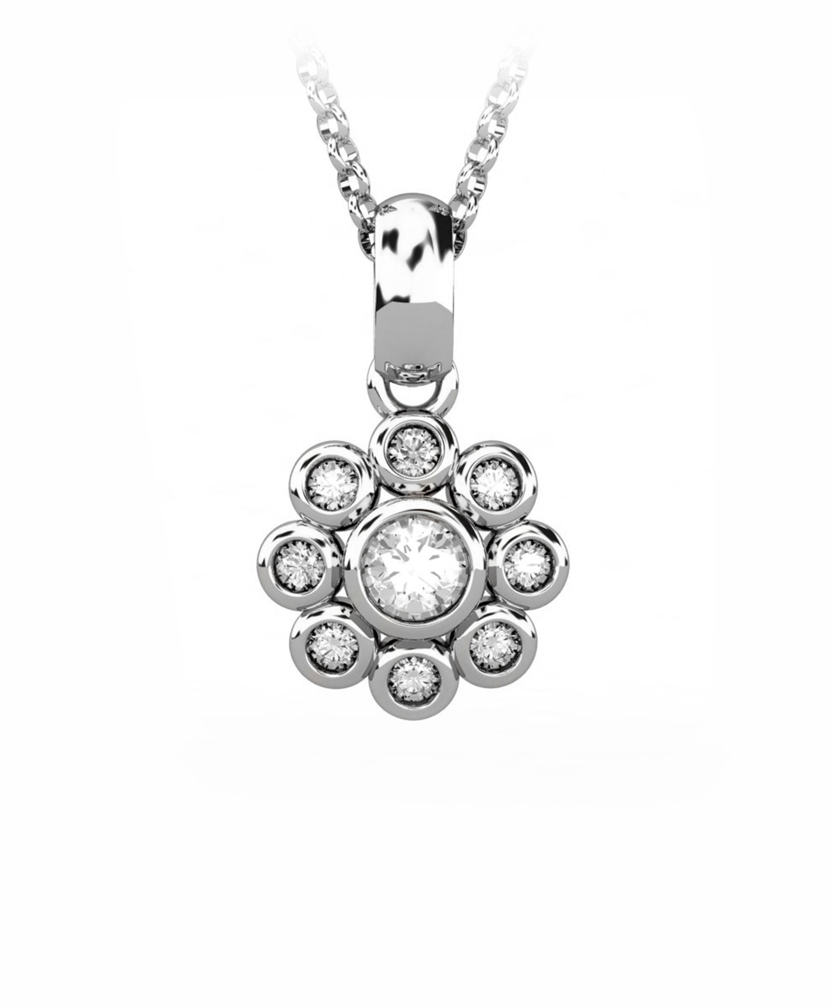 Imagen 0 de Gargant plata diamante 0,16 ct