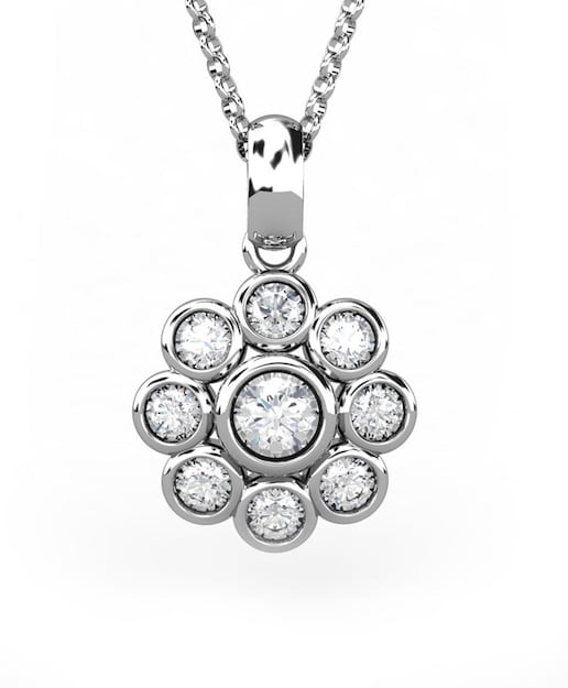 Imagen 0 de Gargant plata diamante 0,36 ct