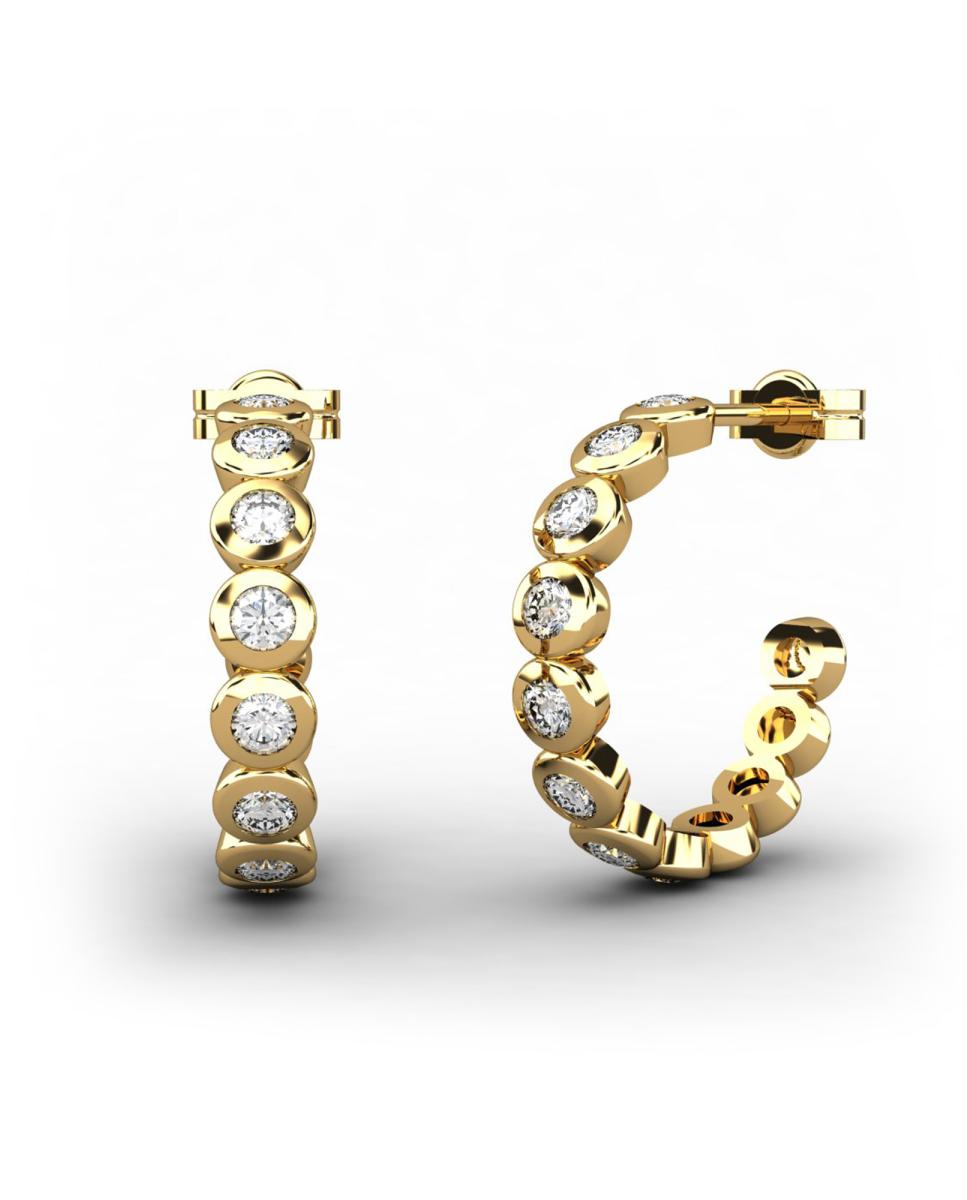 Imagen 0 de Pendiente oro diamante 0,50 ct