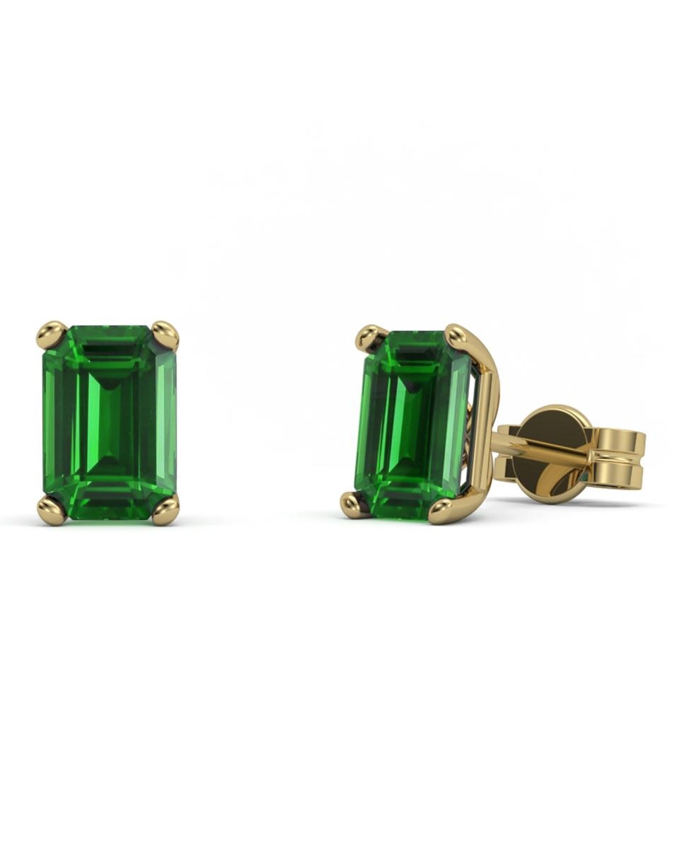Imagen 0 de Pendiente oro esmeralda 1,80ct