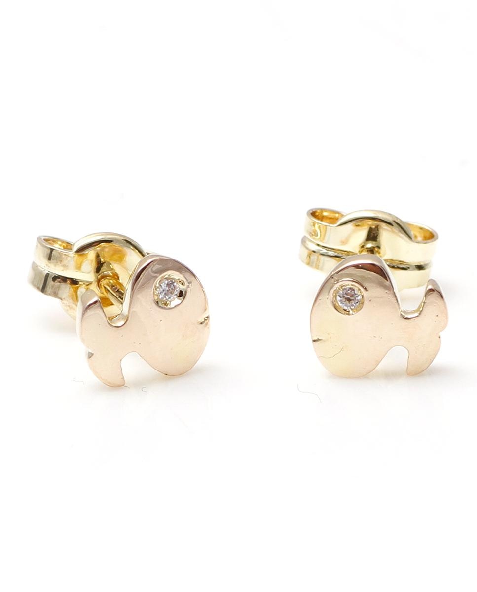 Imagen 0 de Pendiente oro diamante 0,01 ct