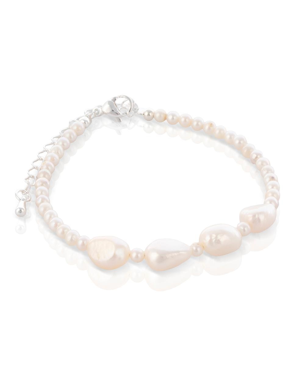 Imagen 0 de Abundantia Pulsera de perlas naturales de distintos tamaños, con cierre de mosquetón.
