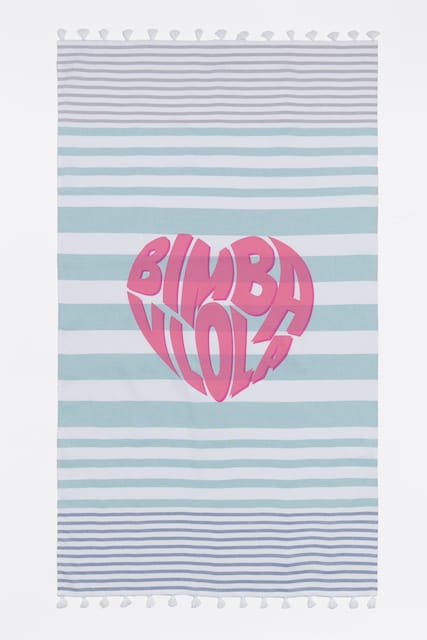 Imagen 0 de Toalla algodón rayas azul de mujer