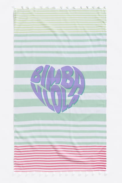 Imagen 0 de Toalla algodón rayas azul de mujer