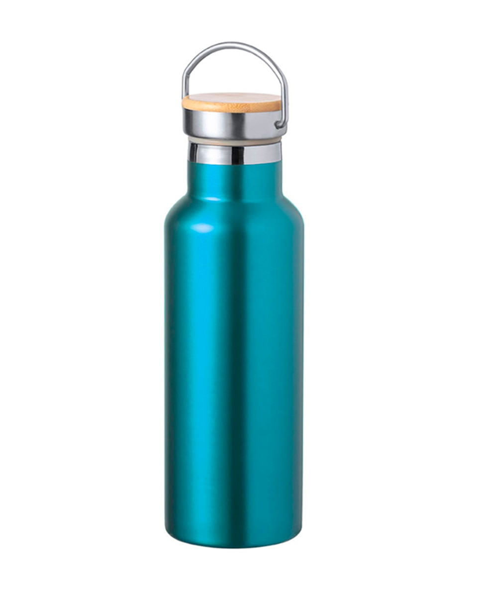 Imagen 0 de Bidón térmico de 500 ml de capacidad en acero inox de doble pared. Incluye tapón a rosca y asa integrada.