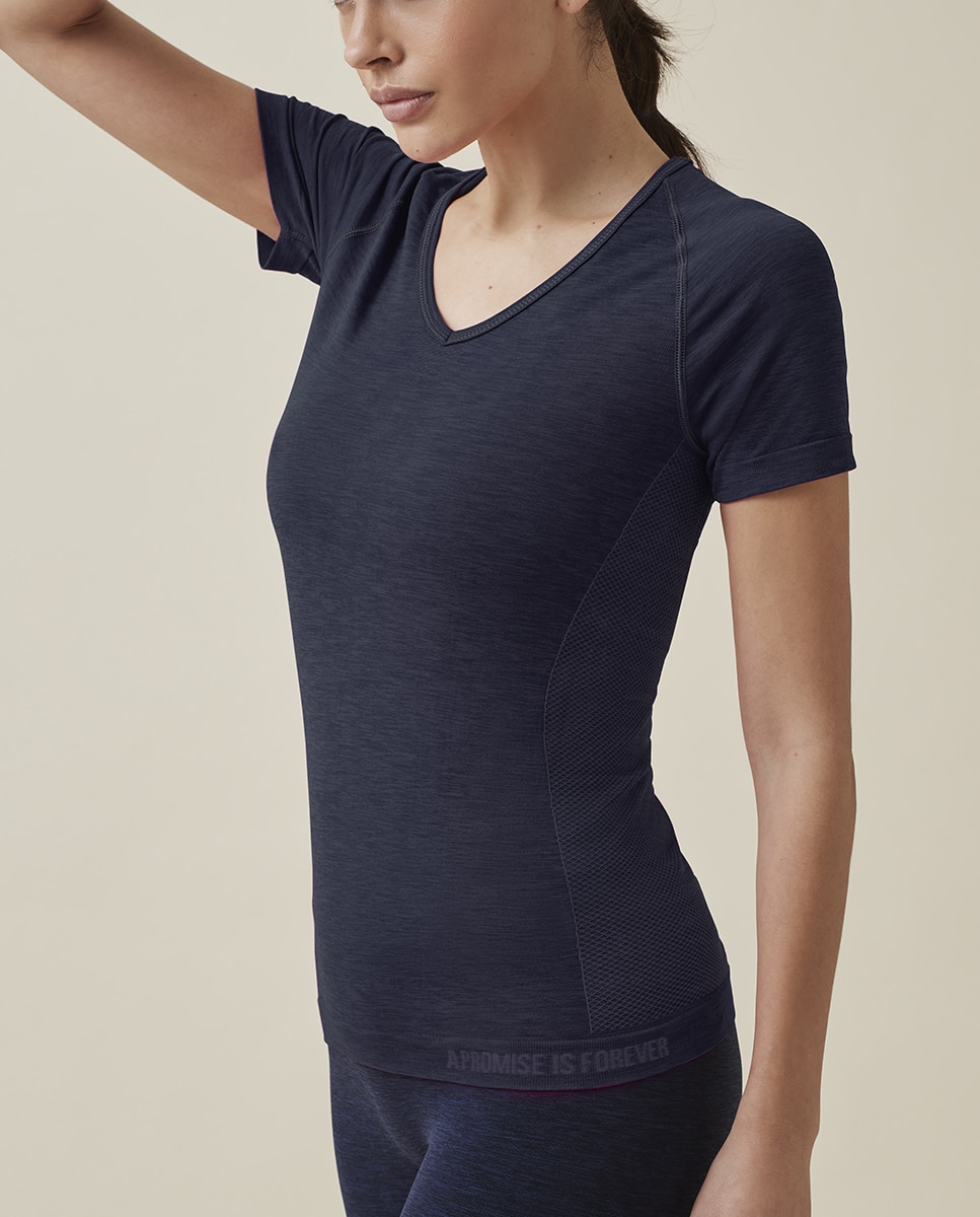 Imagen 0 de Camiseta manga corta sin costuras de mujer