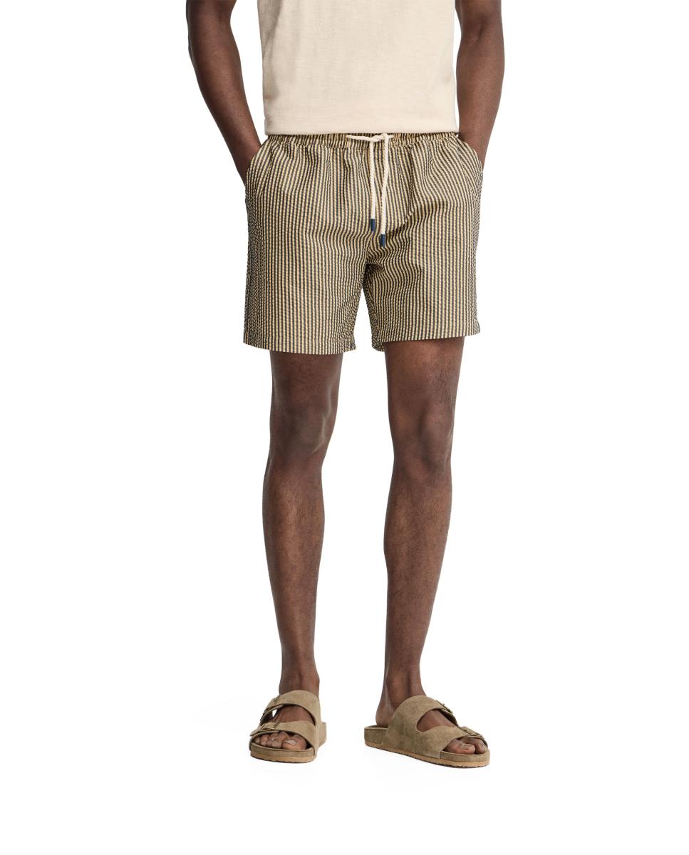 Imagen 0 de Bañador de hombre de corte regular y cintura ajustable con cordones