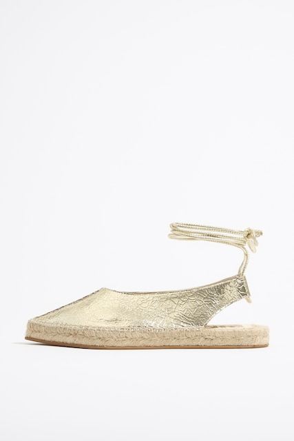 Imagen 0 de Bailarina yute acordonada piel  de mujer