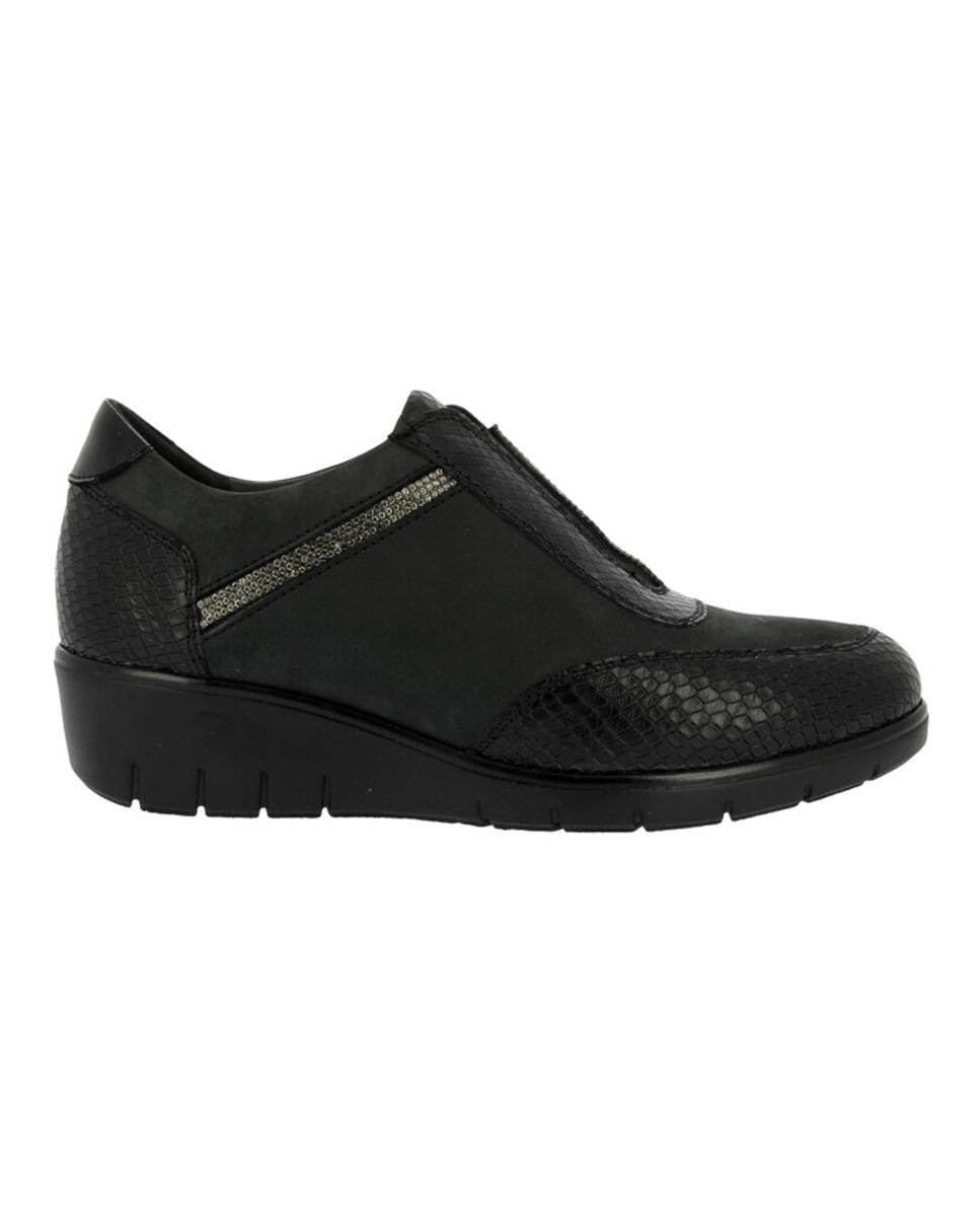 Imagen 0 de Zapato de mujer elastico serraje brillo