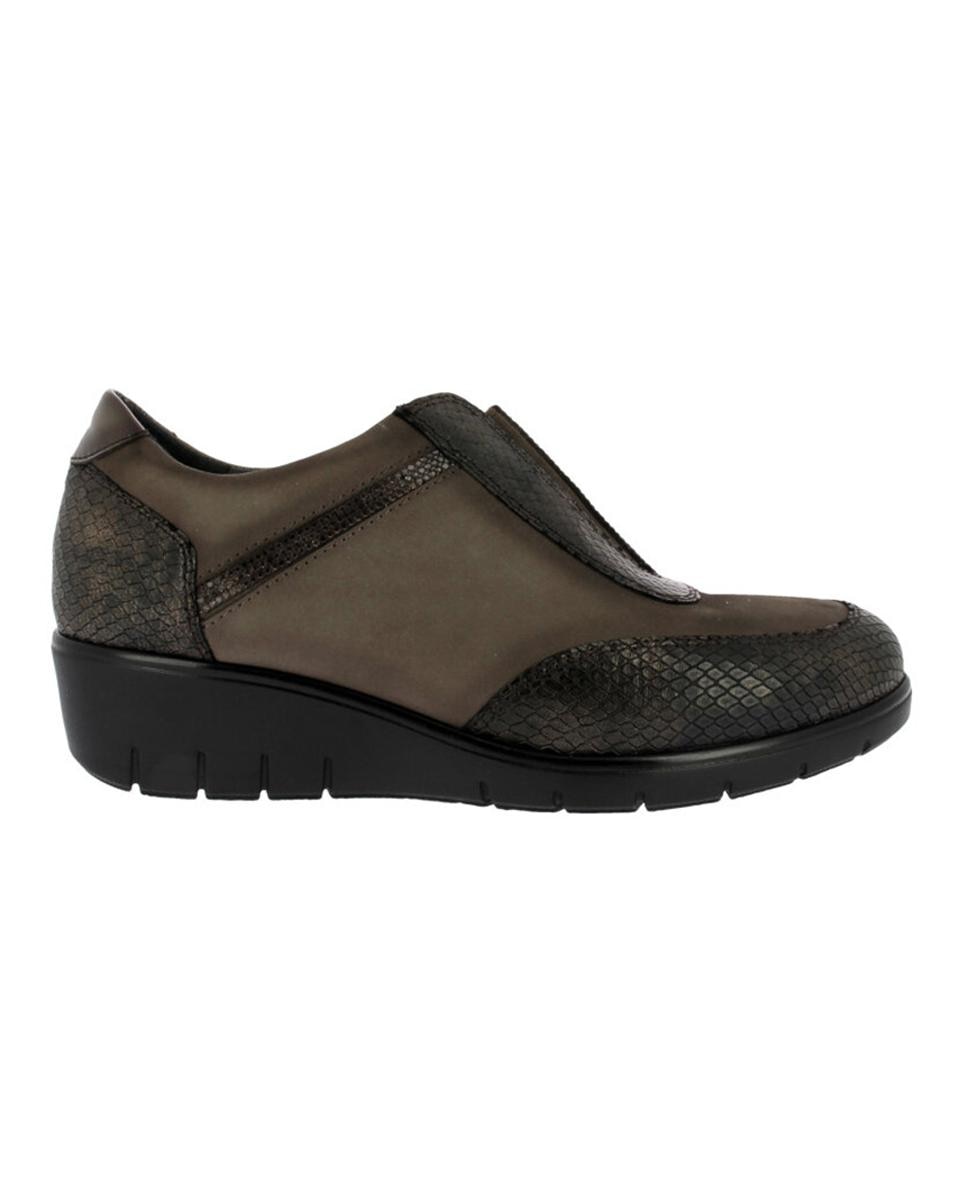 Imagen 0 de Zapato de mujer elastico serraje brillo