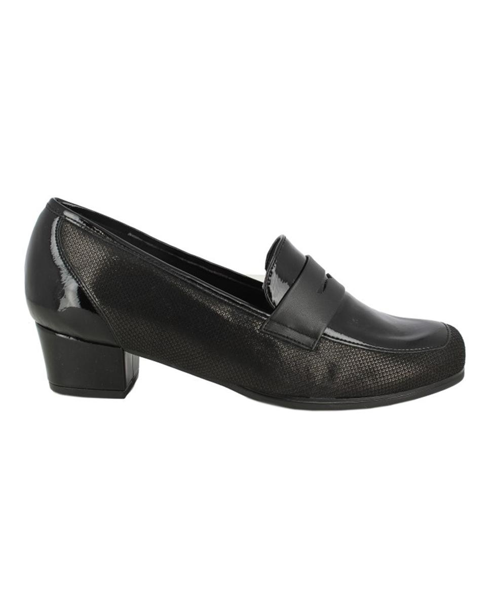 Imagen 0 de Salon mujer mocasin licra y charol