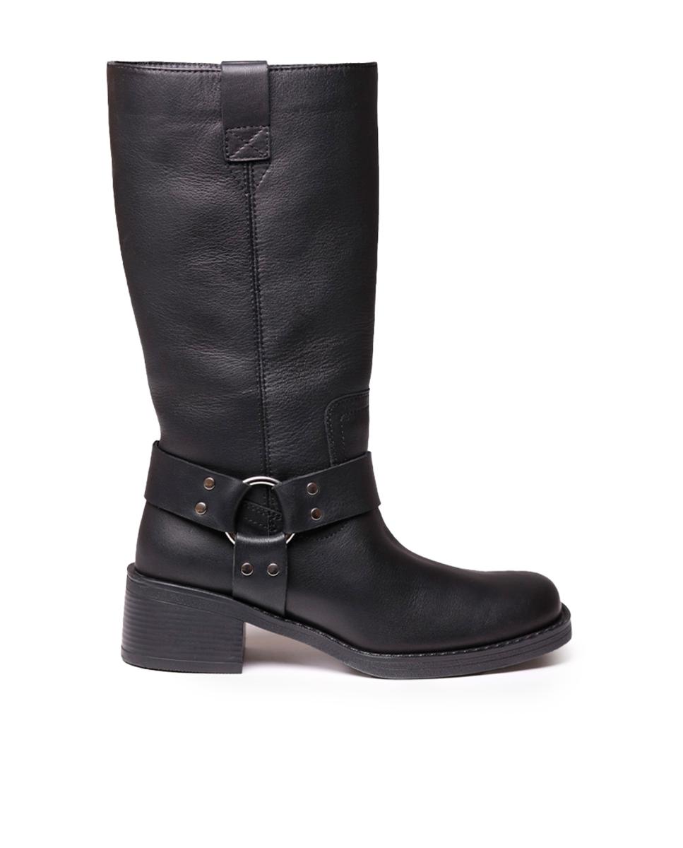 Imagen 0 de Bota biker de piel para mujer