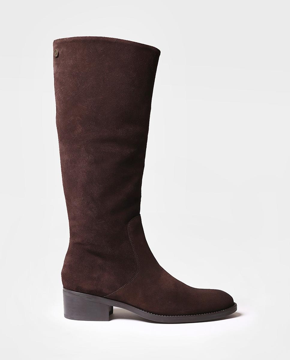 Imagen 0 de Bota alta para mujer en serraje