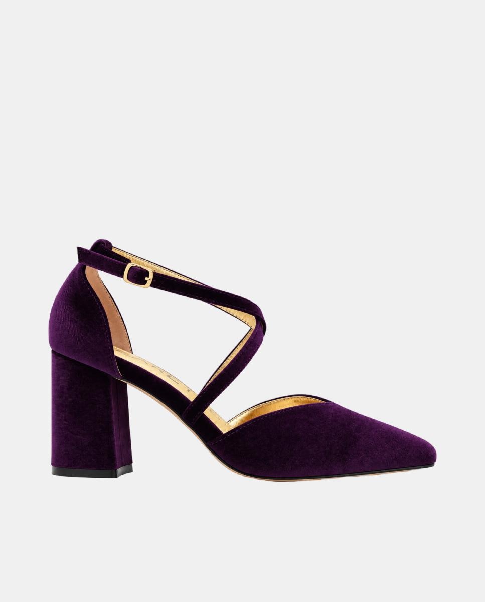 Imagen 0 de Zapato de salón de mujer con tacón cómodo y exterior de piel
