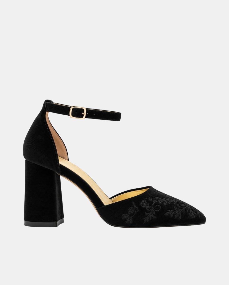 Imagen 0 de Zapato de salón de mujer con tacón cómodo y exterior de piel